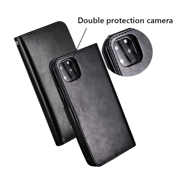 iPhone 11 Pro - Lædercover / beskyttelse Svart