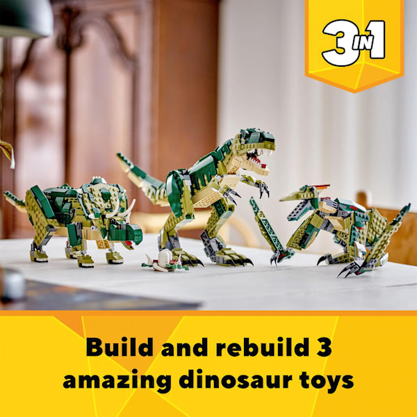 LEGO 31151 Creator T-Rex Byggset - Bygg 3 Dinosaurier och Utöka