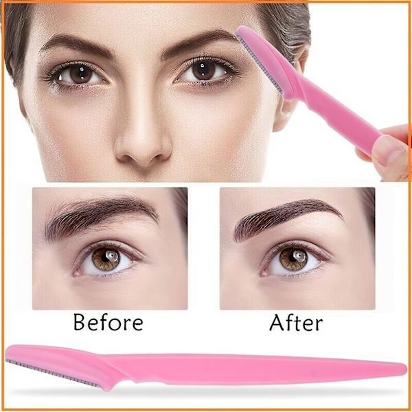 Ögonbryn Trimmer - Eyebrow Razor Rosa