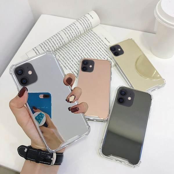 Komfort og beskyttelse iPhone 11 - skinnende cover og spejl Silver