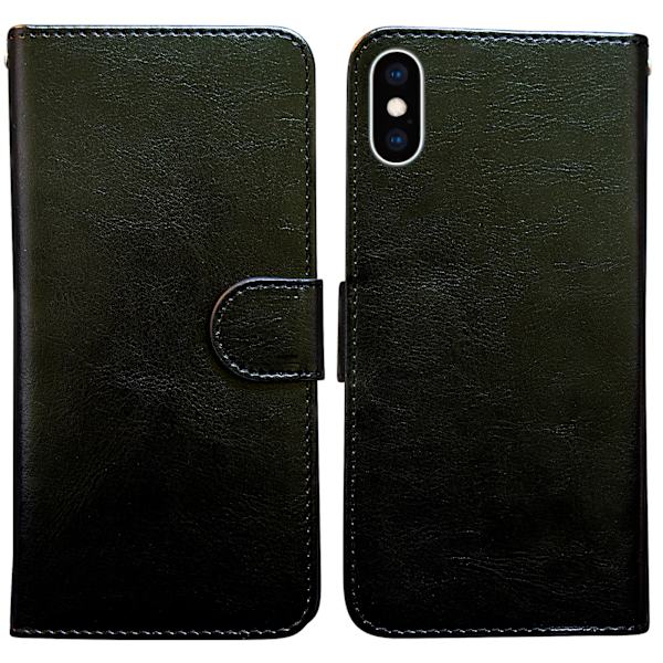 iPhone Xs Max - PU nahkainen lompakkokotelo Svart