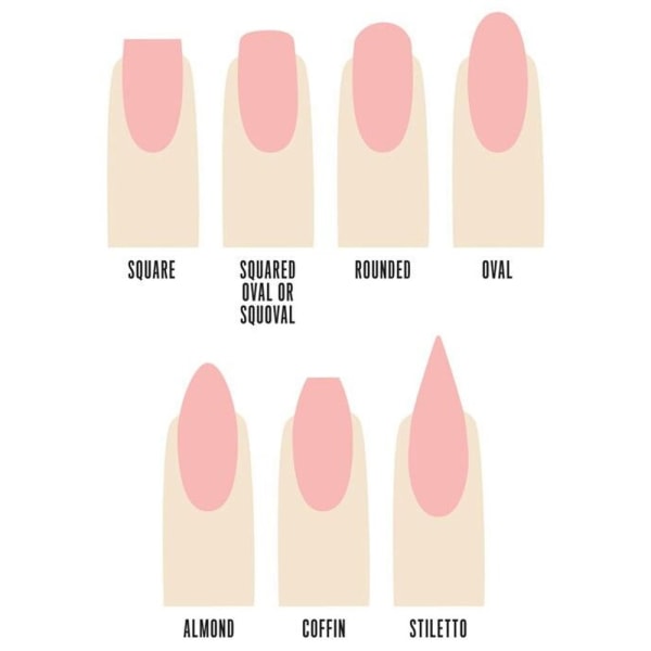 Lösnaglar Nageltippar Matt Färg Rosa