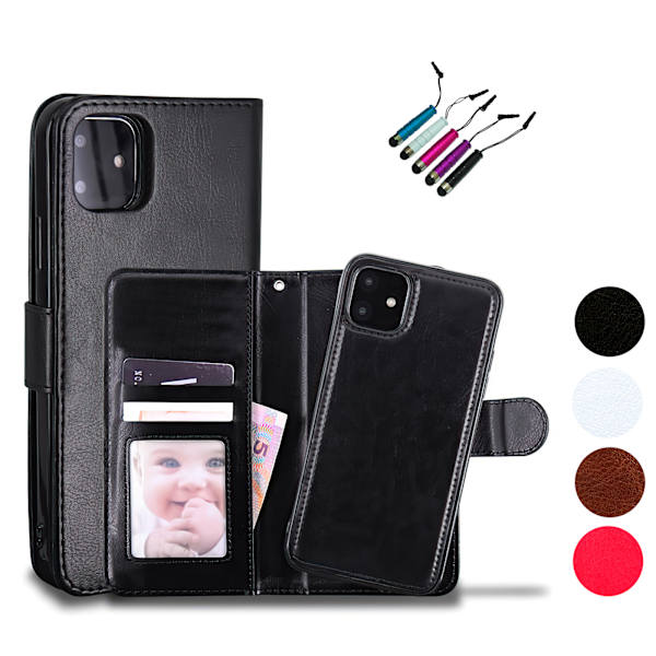 iPhone 12 Mini - PU Læder Pung Etui Svart