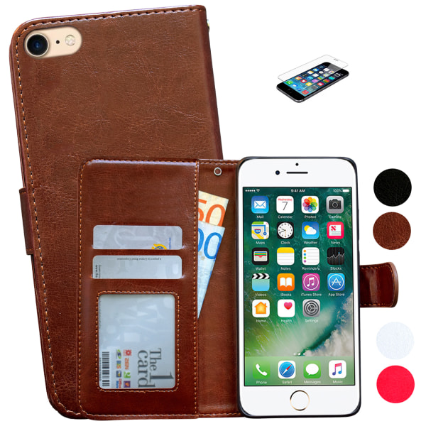 Nahkainen lompakko ja kansi iPhone 5/5s/SE2016:lle Rosa