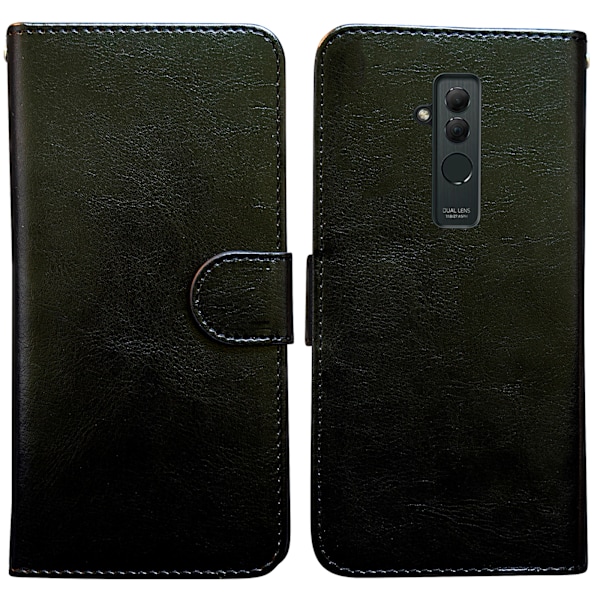Huawei Mate 20 Lite - PU Læder Pung Etui Svart