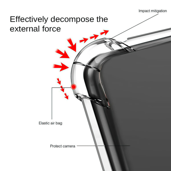 Samsung Galaxy A52/A52 5G - Case suojaus läpinäkyvä Grå
