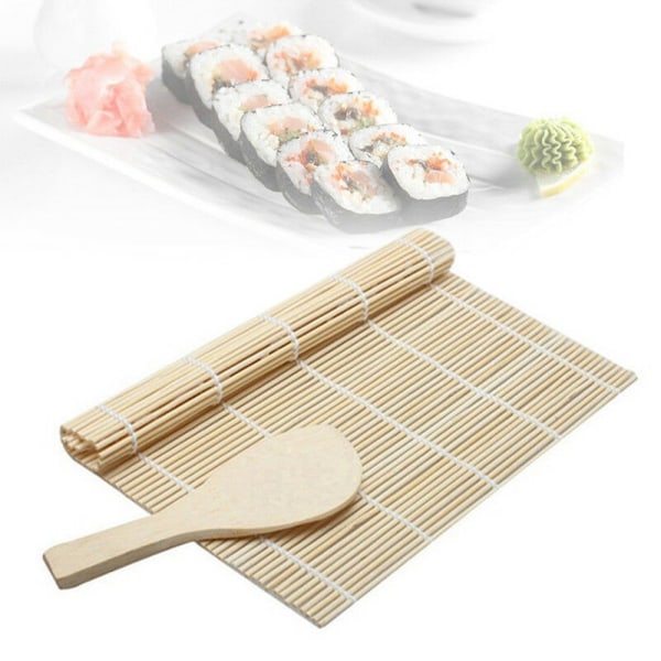 Sushi-rulle: Bambumatta & Handrulle med Rissked