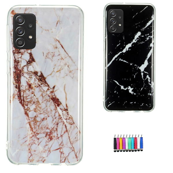 Samsung Galaxy A52/ CASE 5G - suojakuoren marmori Vit