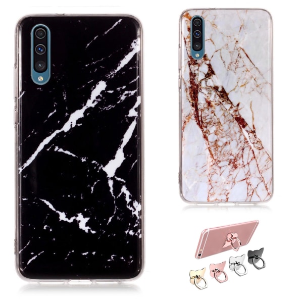 Beskyt din Galaxy A50 med et marmoretui! Svart