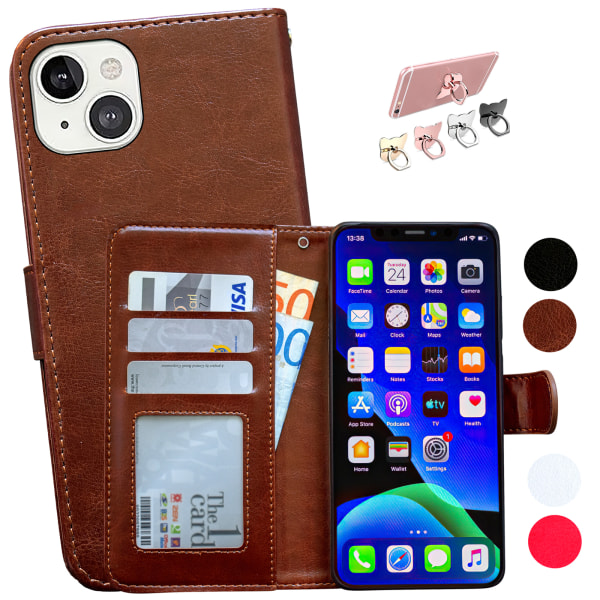 iPhone 13 Plånboksfodral: Enkel, Elegant & Skyddande Svart