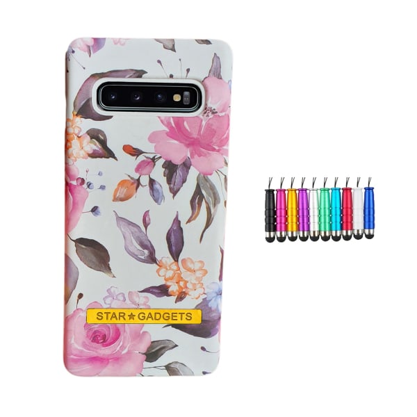 Skydda din S10 med Blommor - Samsung Galaxy S10 Skal