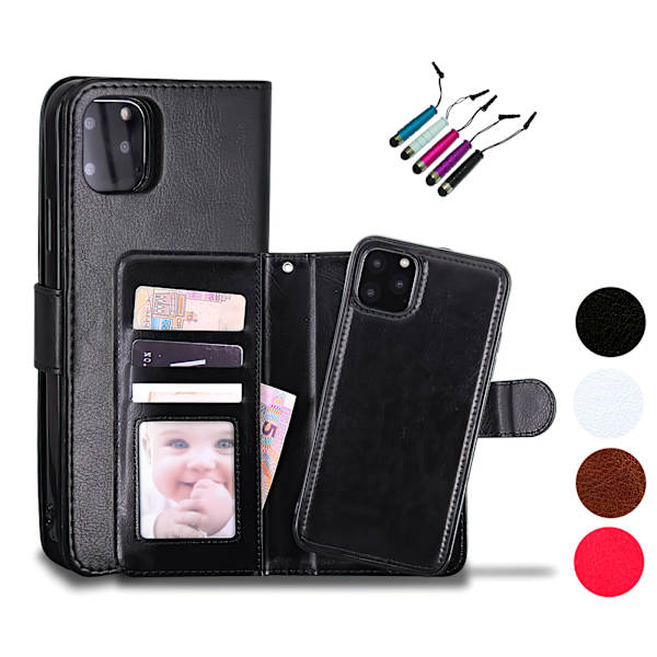 iPhone 11 Pro - PU Læder Pung Etui Svart