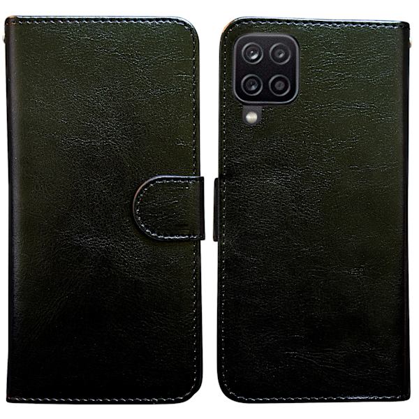 Samsung Galaxy A12 / A12 5G - PU Læder Pung Etui Vit
