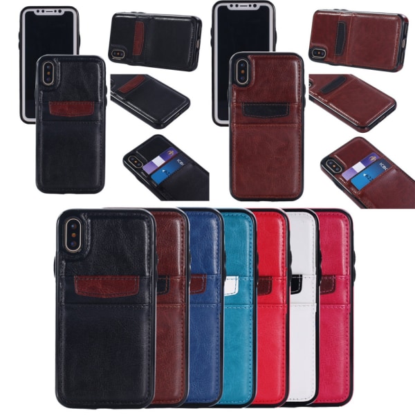 iPhone X/Xs - case/ lompakko + kosketuskynä Rosa