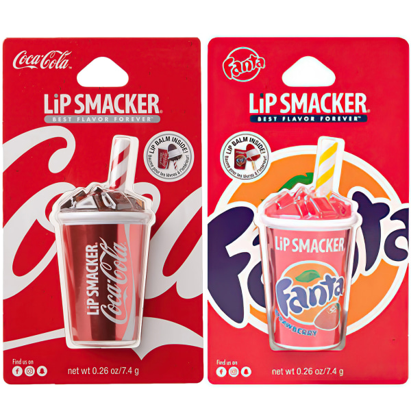 Huulipuna Lip Smacker Coca - Cola / Fanta Mansikka Röd