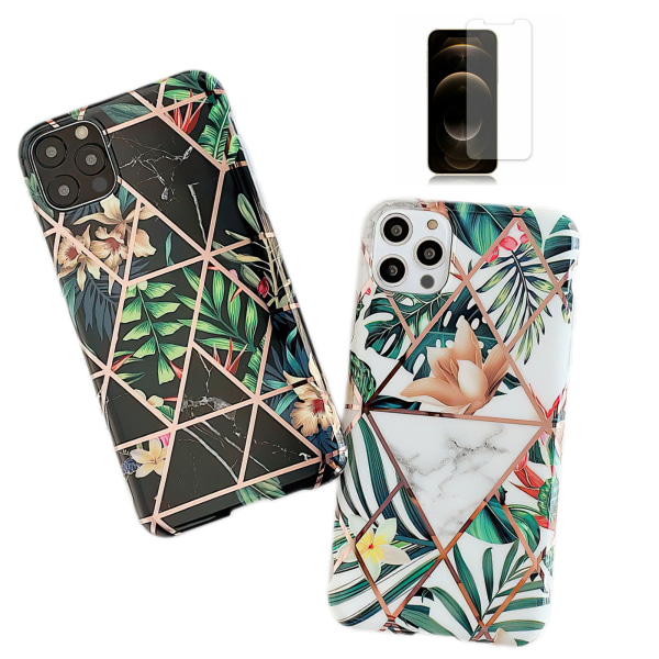 iPhone 12 Pro Max - Skal / Skydd / Geometriskt Svart