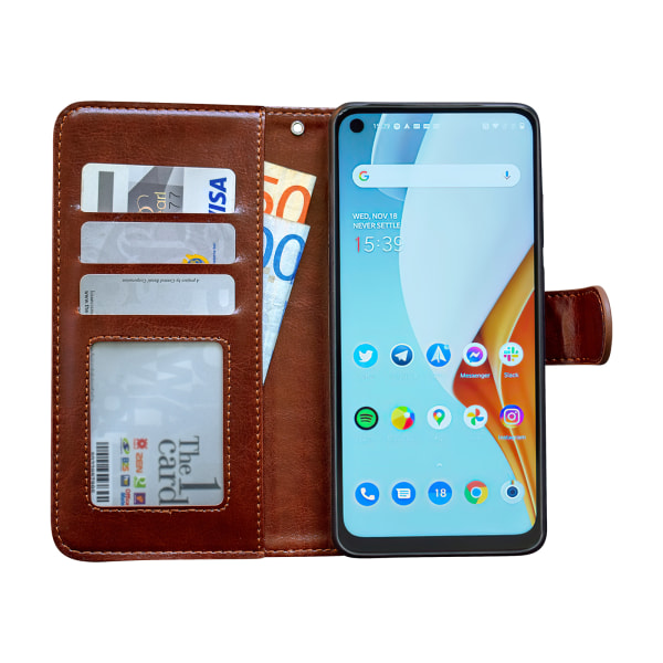 OnePlus Nord N100 - PU Læder Pung Etui Vit