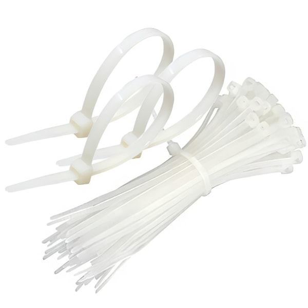 100st Buntband - Plastkabelbindningar - Håll dina kablar organi Svart