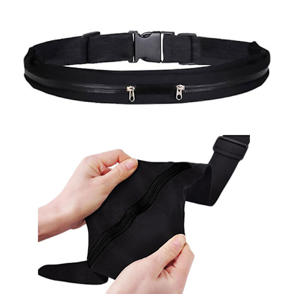 SportBelt 2 taskulla lompakolle, avaimille, älypuhelimelle jne. Grön