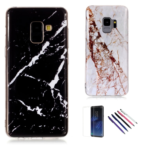 Beskyt din Galaxy S9 med Marble Cover! Svart