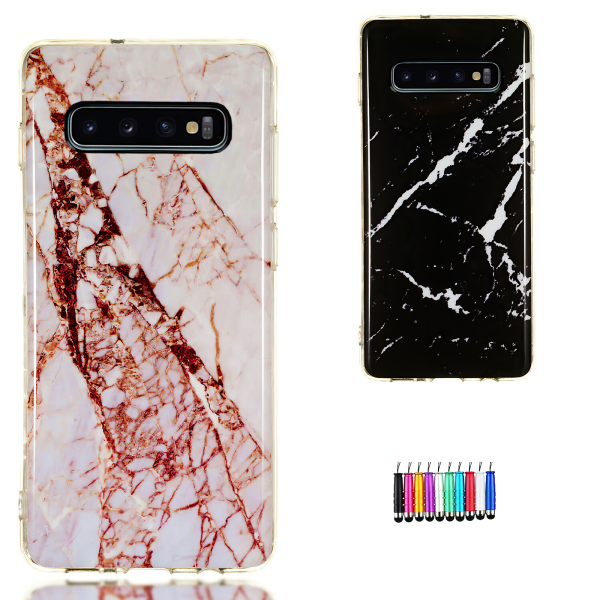 Opgrader din Galaxy S10 Plus med Marmor-cover! Svart