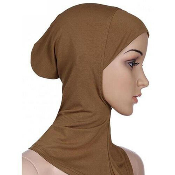 Heltäckande Hijab Cap Underscarf Neck Head Grå