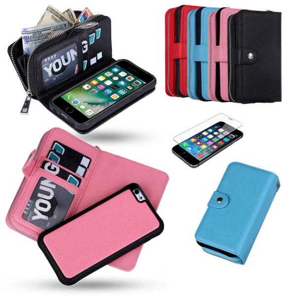 Skydda din iPhone 7/8 Plus - Plånboksfodral! Blå