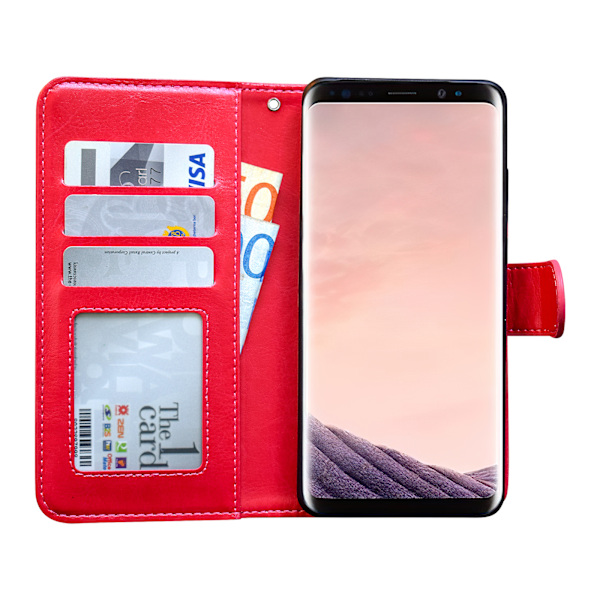 Samsung Galaxy S9 - PU Læder Pung Etui + Skærmbeskyttelse Rosa