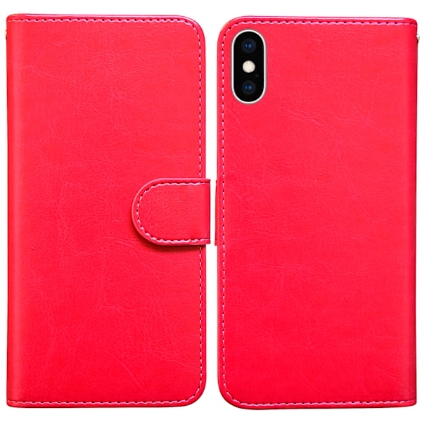 iPhone Xs Max - PU-nahkainen lompakkokotelo Rosa