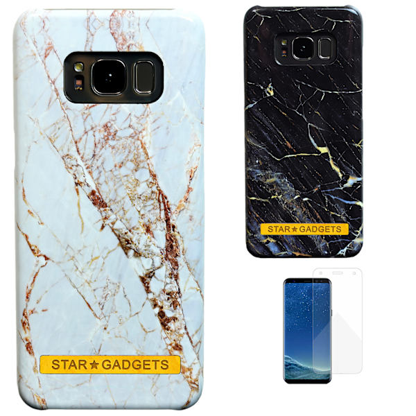 Samsung Galaxy S8 - Cover / Beskyttelse / Marmor Svart