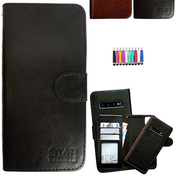 Samsung Galaxy S10 - PU Læder Pung Etui Brun