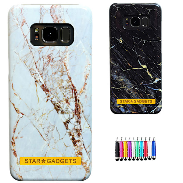 Samsung Galaxy S8 - Cover / Beskyttelse / Marmor Svart