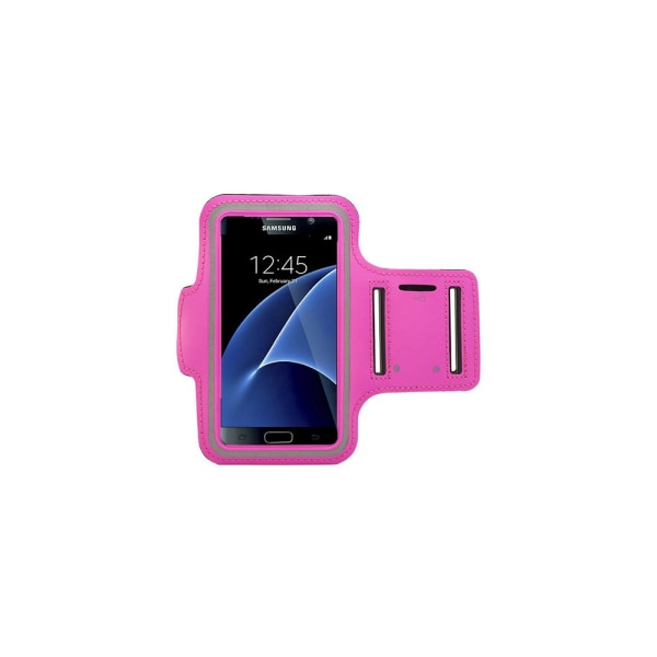 Sportarmband & Touchpenna för Samsung S7 Edge Rosa