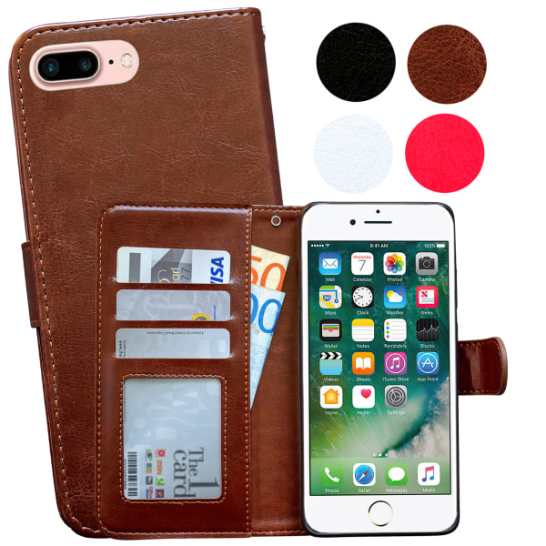 iPhone 7 Plus / 8 Plus - PU-nahkainen case Brun