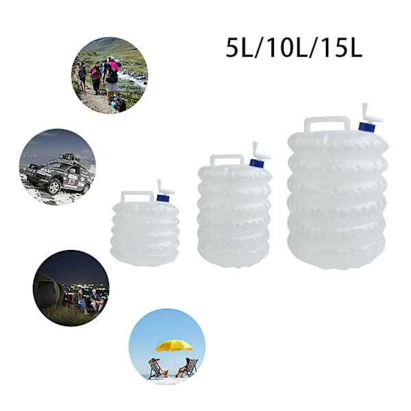 5/10/15L Sammenklappelig Camping Nødsituation Vandbeholder B S