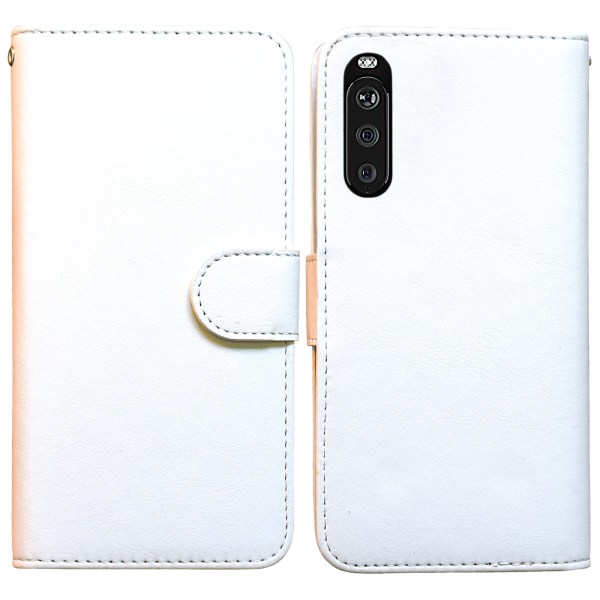 Sony Xperia 10 II - PU-nahkainen case Vit