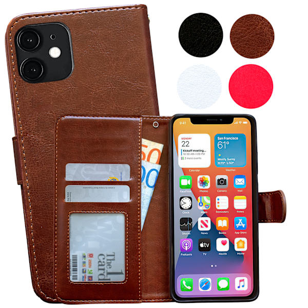 iPhone 12 Mini - PU Læder Pung Etui Rosa