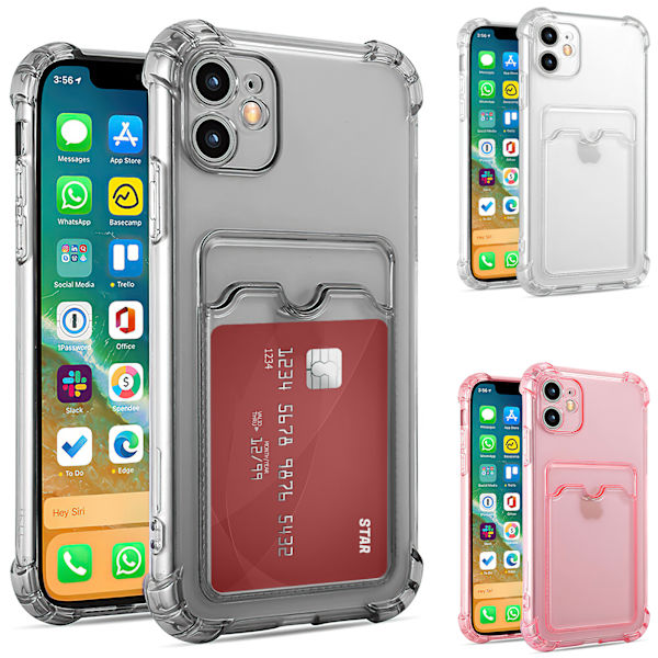 iPhone 11 - Skal / Skydd / Kortfack Grå