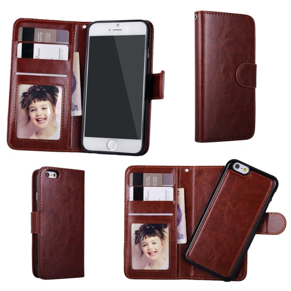 Uppgradera din iPhone med vårt magnetiska plånboksfodral Brun