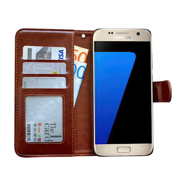 Läderplånbok för Samsung S7 Edge - Stil & Skydd