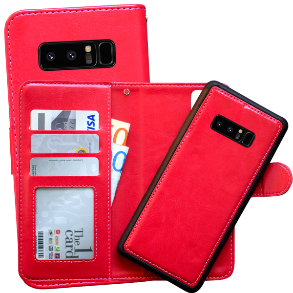 Samsung Galaxy Note 8 - Nahkakotelo / Lompakko Rosa
