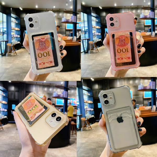 iPhone 11 - Kort etui Beskyttelse Transparent Rosa