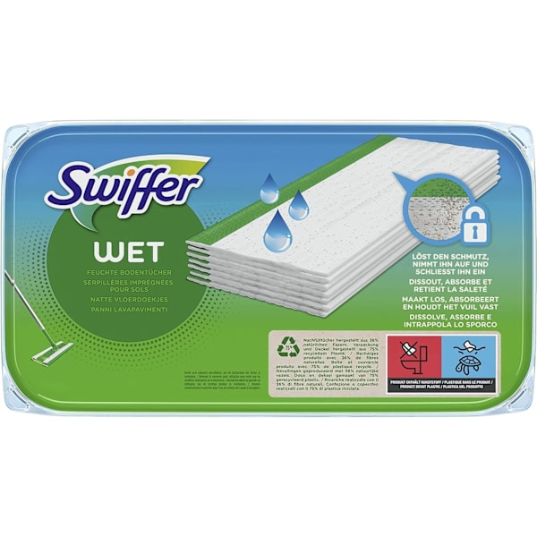 Swiffer Moppeservietter - 12 Citrusduftende Pads til Hurtig og Nem Rengøring