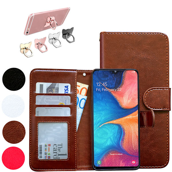 Beskyt din Samsung A10 med læder etui Rosa