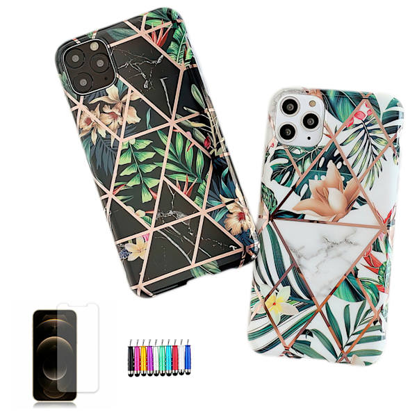 iPhone 11 Pro - Skal / Skydd / Geometriskt Vit