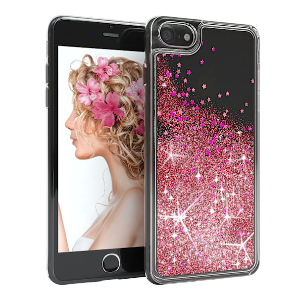 iPhone 6/7/8/SE (2020 & 2022) - Liikkuva glitter 3D Bling -puhelinkotelo iPhone 8