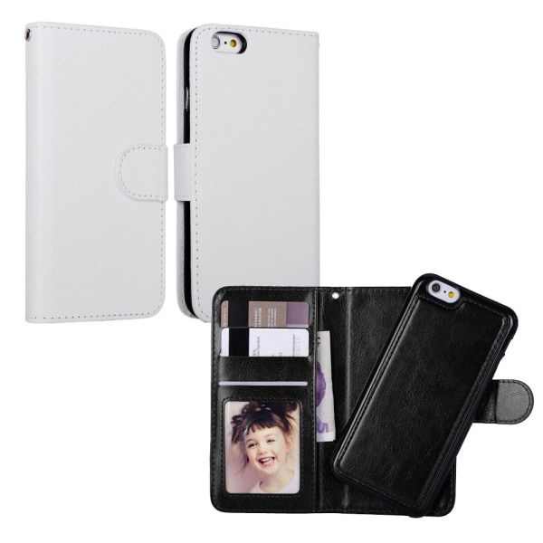 3-in-1-paketti iPhone 6/6S:lle: Wallet Case & Magneettinen case & Gl Rosa
