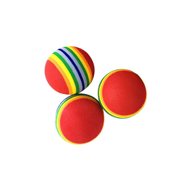 3st Färgglada Bollar Kattleksaker Regnbågsbollar