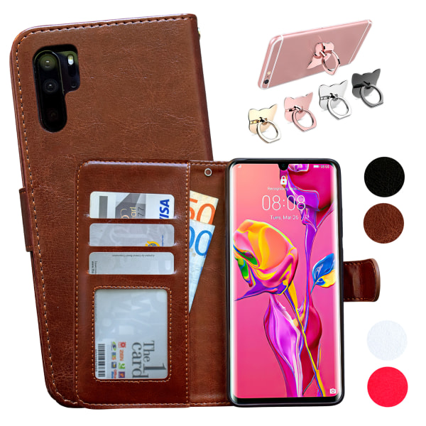 Huawei P30 Pro - PU Læder Pung Etui Rosa