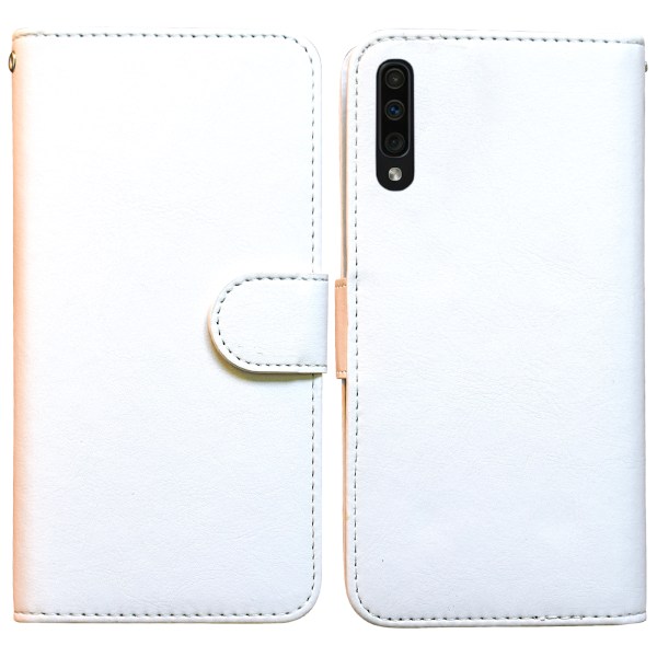 Samsung Galaxy A50 - PU-nahkainen case Vit